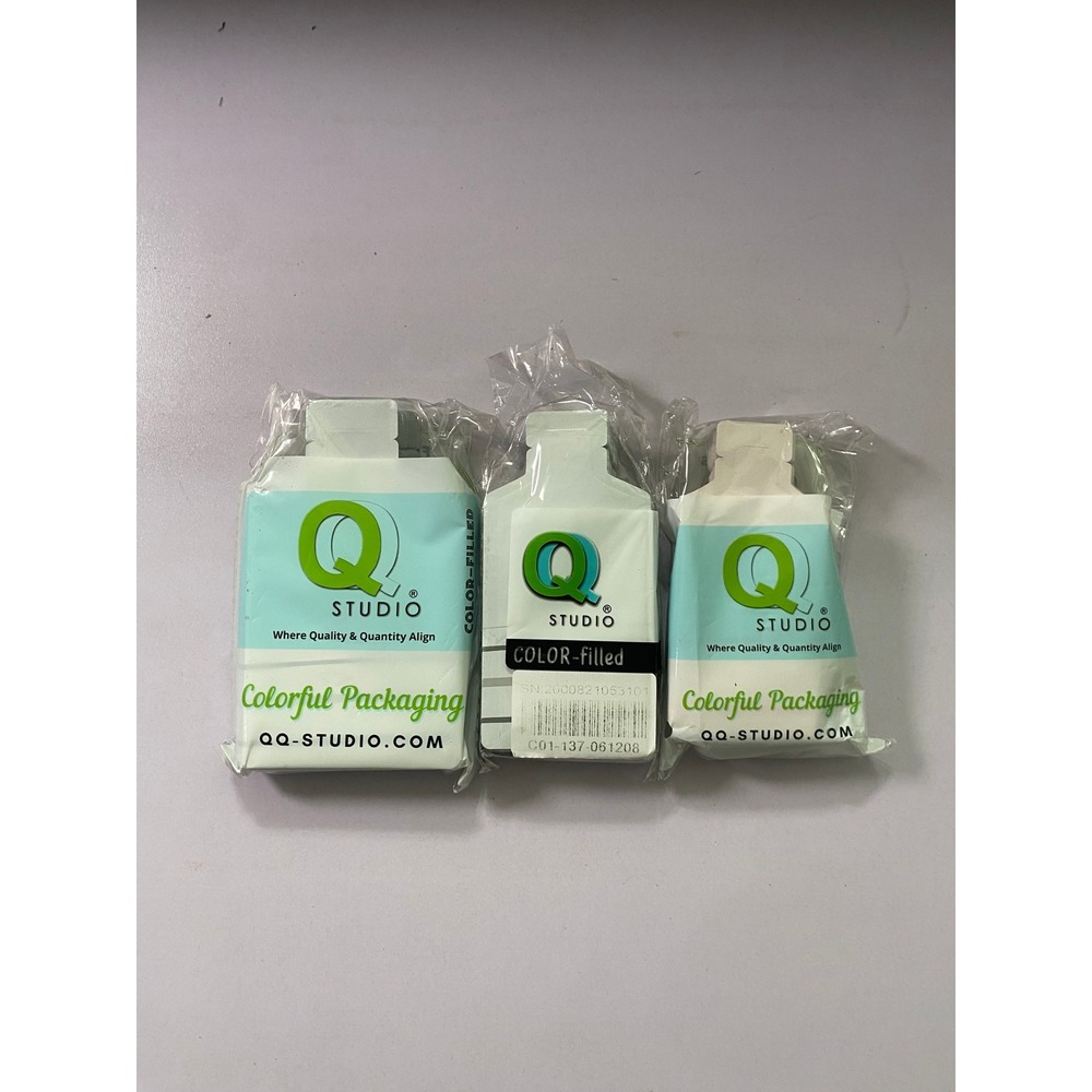QQ Studio Colorful Packaging Supplies Lot of 3 Sealed Boutique Bags